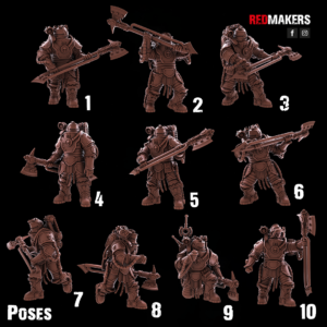 Solar Guard – Squad with Power Axes – Imperial Force - RedMakers