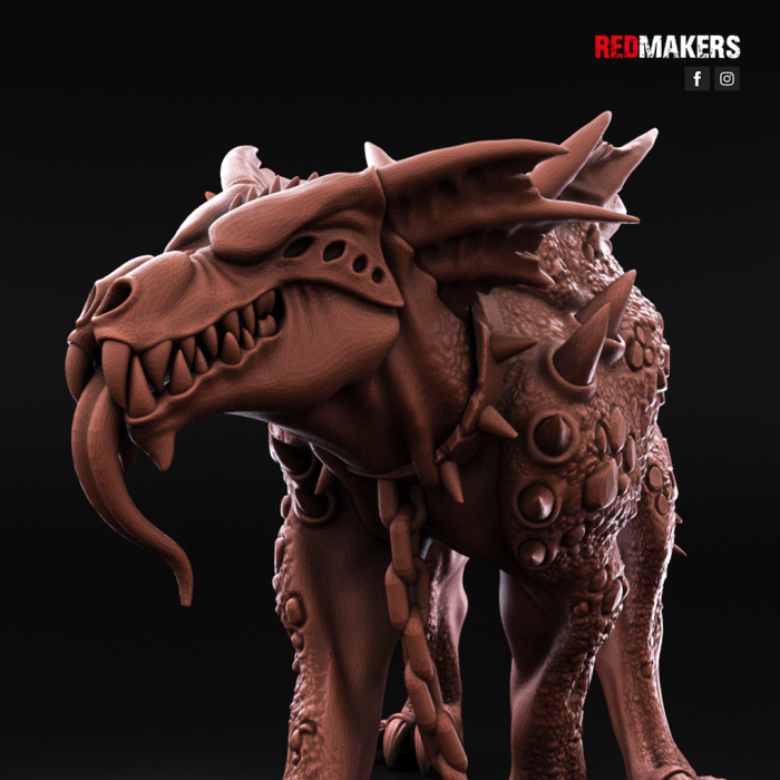 Figurine Warhammer Chaos Flesh Hound – Metal OOP – Démons De Khorne